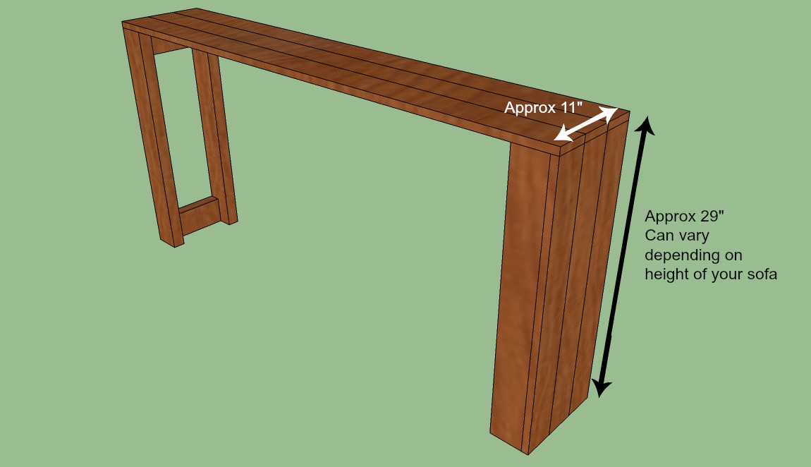 Diy Console Table Plans, Reclaimed Wood Sofa Table Diy